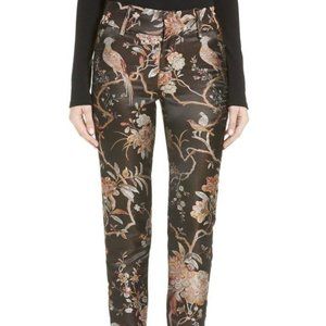 ALICE & OLIVIA Stacey Floral Slim-Fit Ankle Pants
